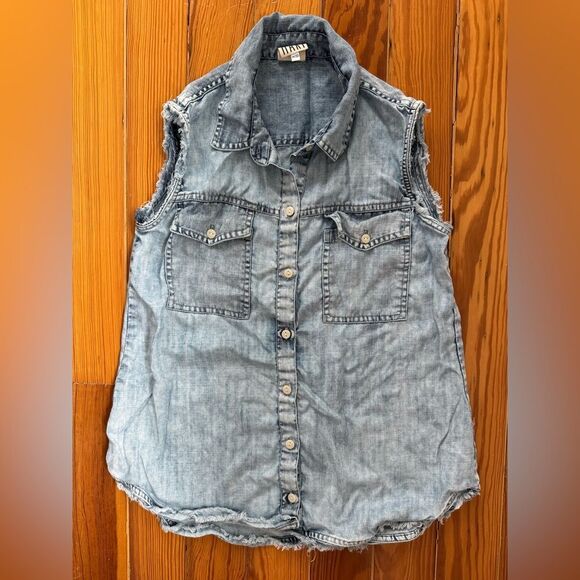 Sister Mary Denim Buttondown Shirt - Picture 1 of 5